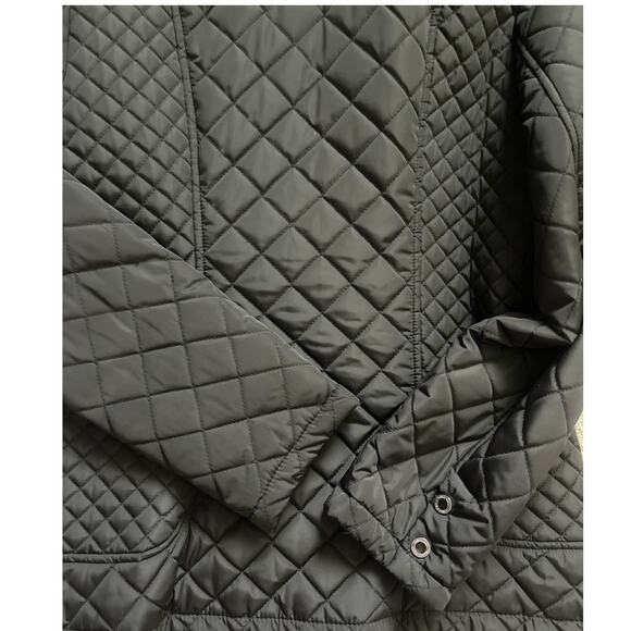 Calvin Klein Black Quilted Puffer Coat Full Zip &‎ Snap Collared Size Small - Picture 9 of 11